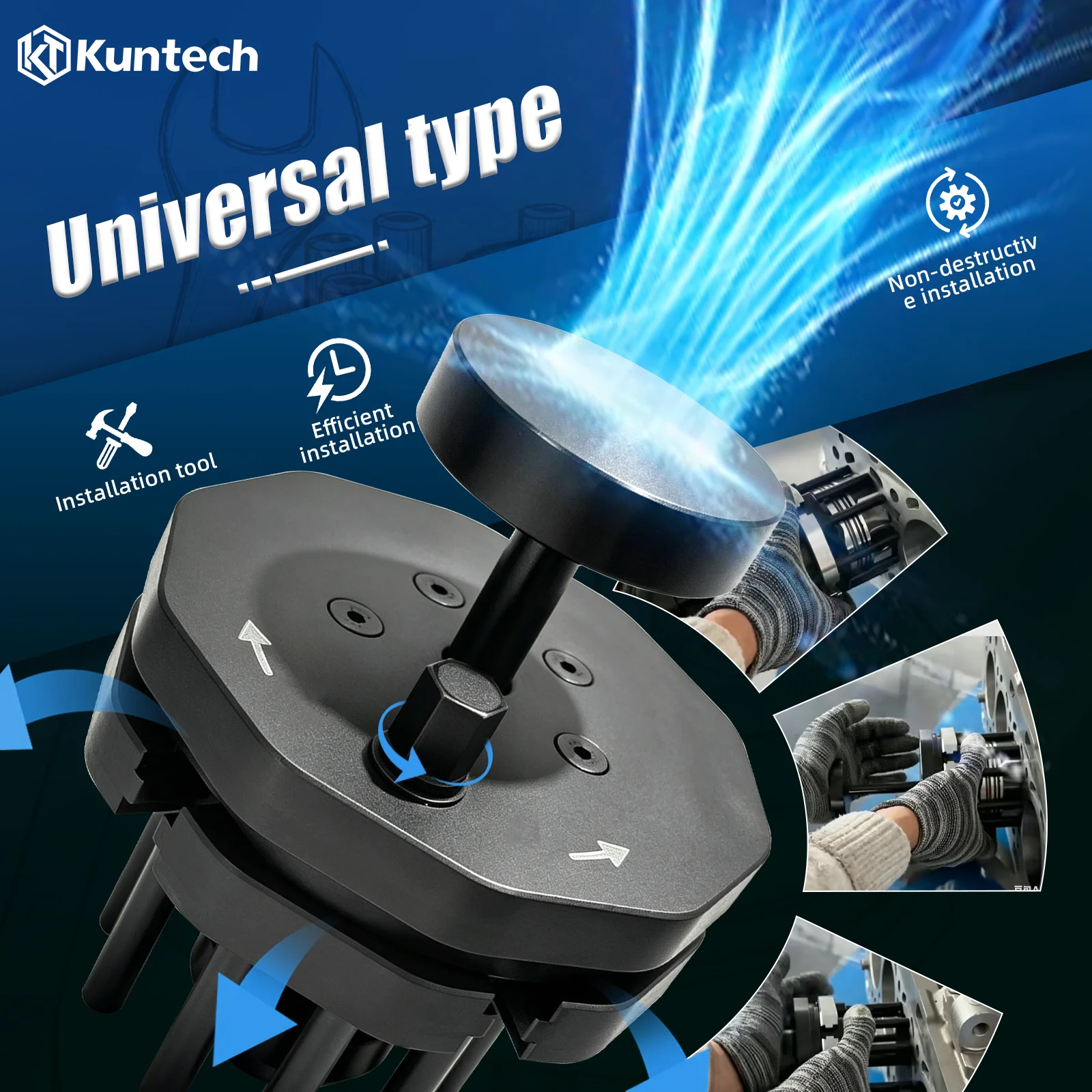 Adjustable Universal Piston Ring Compressor 55-105mm Car Engine Piston Ring Installer Remover Automobile Motorcycle Repair Hand