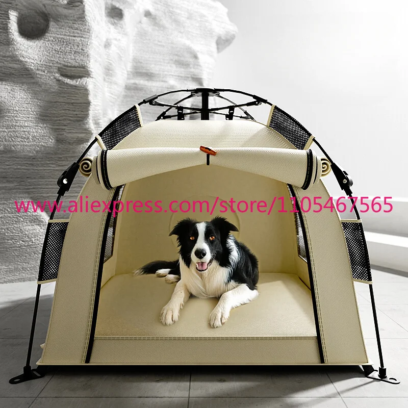 1PCS Automatic Folding Dog Tent Semi-Enclosed Outdoor Shelter for Large Breeds UV-Proof Camping Pet House Portable Canine Kennel