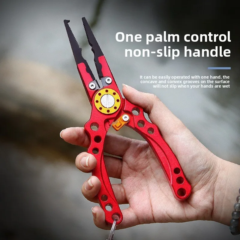 

Lianman Fishing Gear Multi Functional Aluminum Alloy Road Ya Pliers Fishing Pliers Sea Fishing Control Fish Lip Pliers