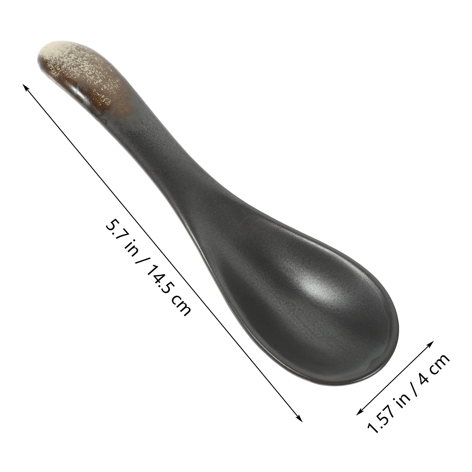 

4Pcs Ceramic Spoon Small Marble Pattern Porcelain Tableware for Soup Food Porridge Portable Kitchen Use Ceramic Spoon