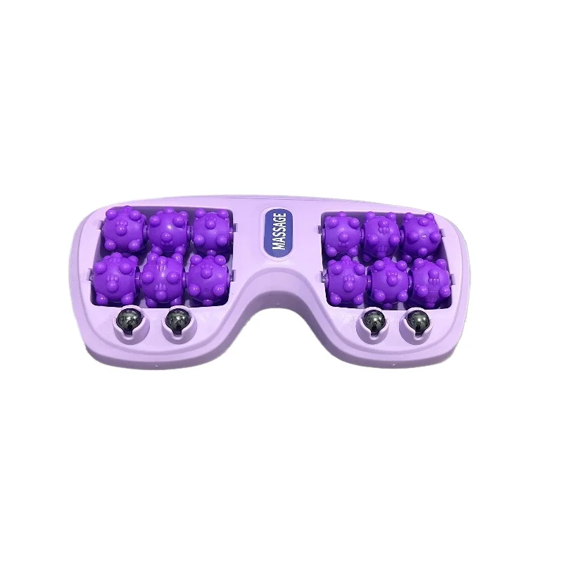 Customizable 12-Inch Foot Acupressure Massager: 4-Row Elastic Rollers,  Large Size, Dual Foot Simultaneous Massage