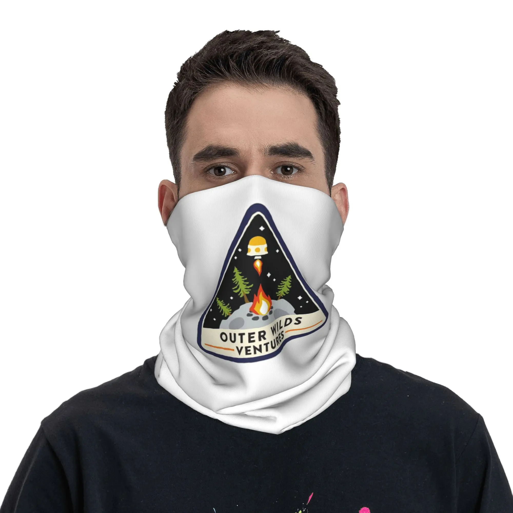 Outer Wilds Ventures Patch Bandana Neck Gaiter Printed Face Scarf Multi-use Balaclava Outdoor Sports For Men Women All Season