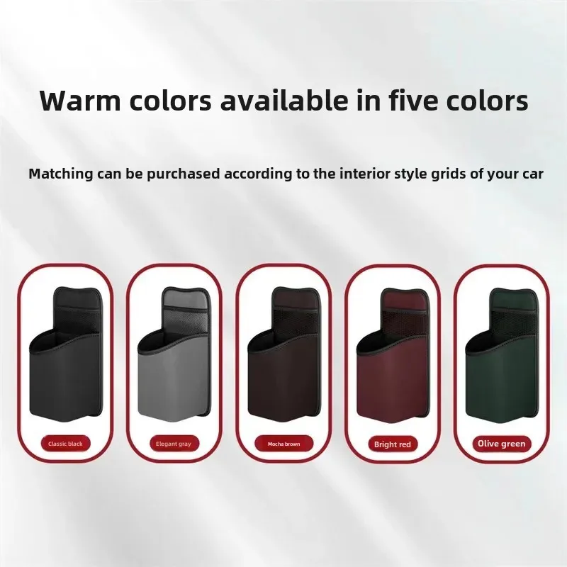 Large Capacity Car Seat Side Storage Bag Hanging Auto Seat Organizer Tissue Holder Universal Mesh Storage Pocket Phone Bottle
