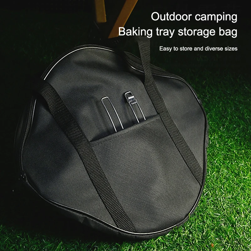 

600D Oxford Grill Pan Storage Pouch Caryying Case Bag Waterproof Grilling Pan Pouch Skillet Bag Outdoor BBQ Tool For Kitchen