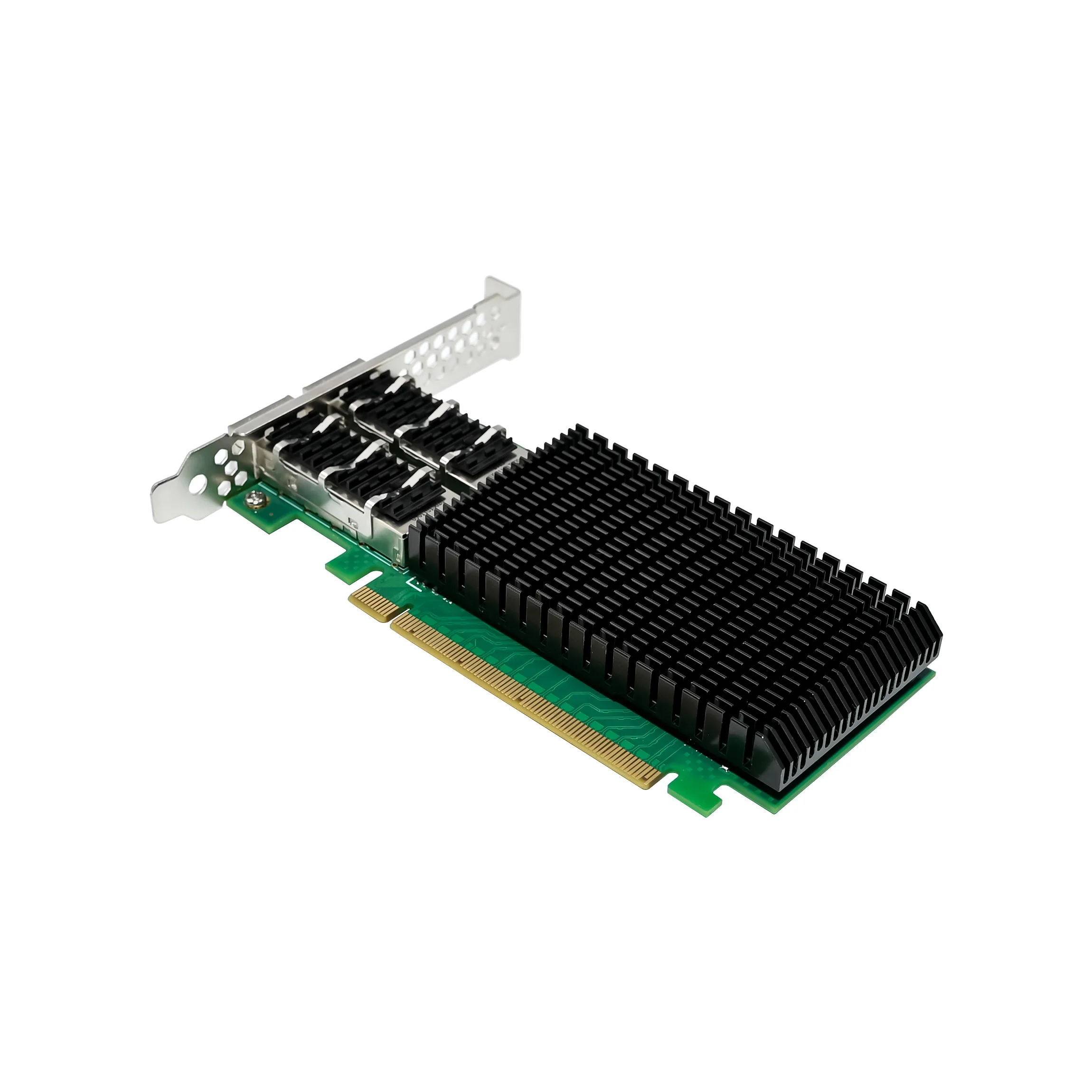 شرائح SUNWEIT ST7335 PCIe X16 Dual QSFP28 Fiber 100GbE Server NIC: Mellanox ConnectX-4