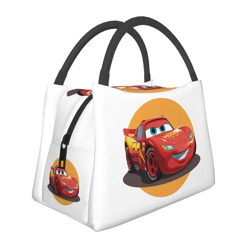 

Cars Lightning Mcqueen Insulated Lunch Bag for Women Waterproof Thermal Cooler Lunch Tote Work Picnic