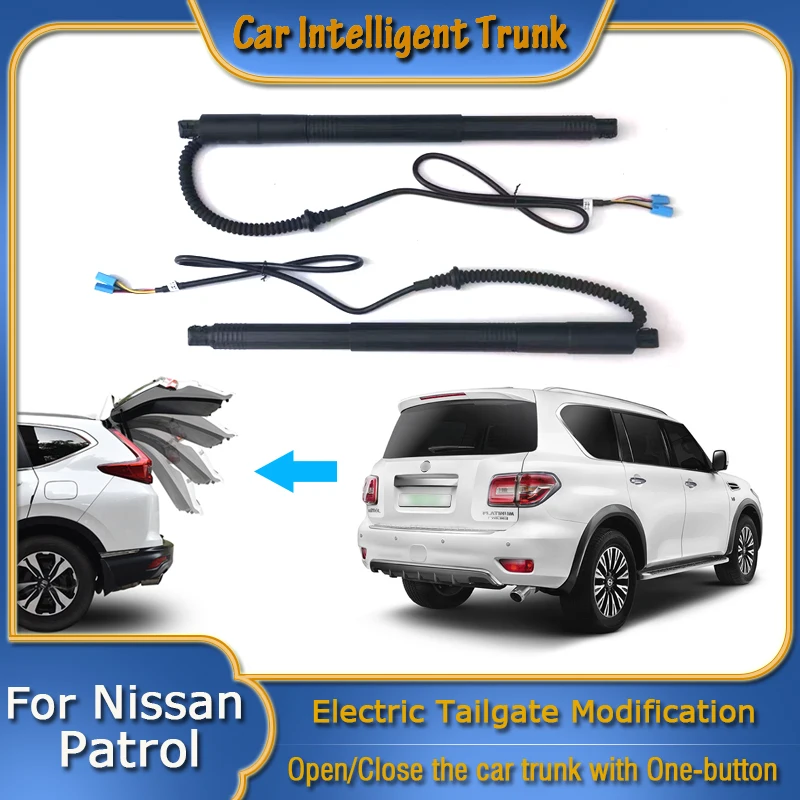 For Nissan Patrol Y62 2010~2024 Car Power Trunk Opening Electric Suction Tailgate Intelligent Tail Gate Lift Strut Modification