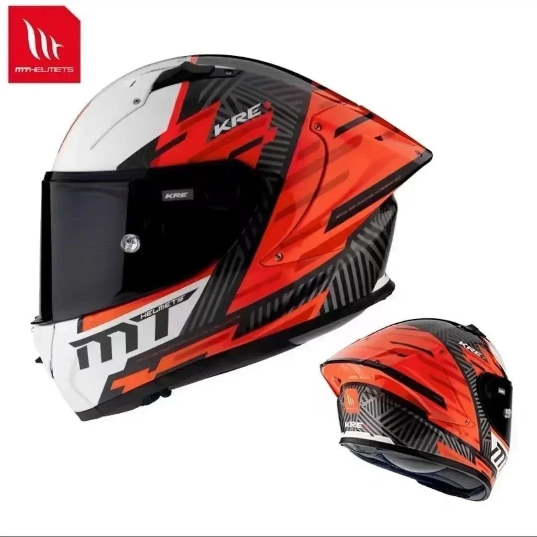 Spanish MT KRE+ Carbon Fiber Motorcycle Helmet ECE DOT Approved Full face Professional racing helmet cascos para moto For FIM