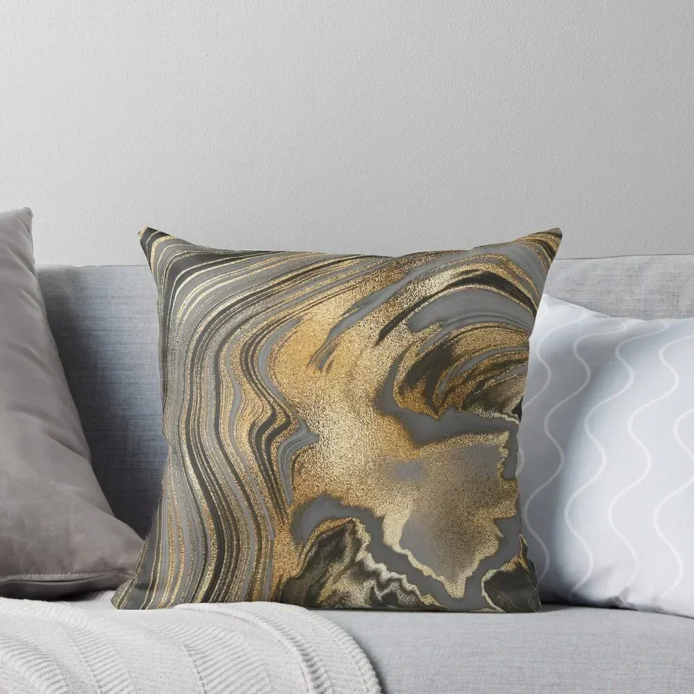 

Grey and Gold Abstract Throw Pillow Cushion Child Pillowcase Cushion autumn decoration Pillowcases Bed Cushions pillow
