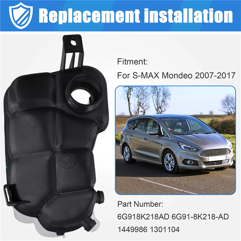 Car For FORD Mondeo S-MAX Auto Radiator Expansion Bottle Cooling System Accessory 6G918K218AD 6G91-8K218-AD 1449986-Boom