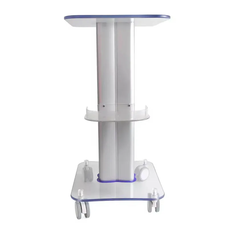 Acrylic Rolling Trolley Beauty Machine Stand for Hydra Microdermabrasion Equipment Cabinet Trolley