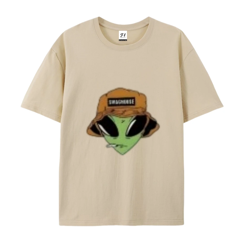 Camiseta masculina de manga curta de algodão puro harajuku y2k impressão solta casual topo respirável conforto na moda versátil undershirt