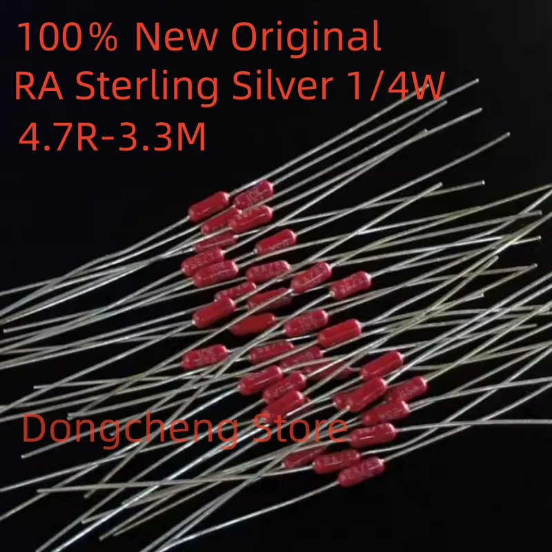 2PCS New Original RA Pure Silver 1/4W Audio-Specific Non-Inductive Resistor High Cost-Performance Ratio Audiophile Resistor
