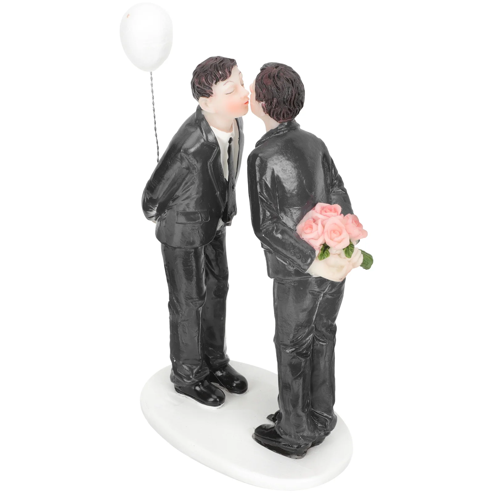 

Romantic Wedding Cake Resin Decor Couple Topper Suitable for Valentine Party Reusable Cake Decoration Wedding Dessert Table