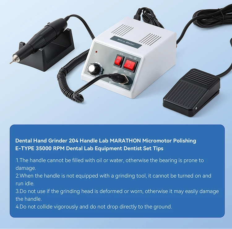 AZDENT Dental-Poliermikromotor mit 35000RPM Handstück-Set, Marathon Schnitzmaschine, Mikromotoreinheit, Laborzahnmedizin-Werkzeug – Detail 3