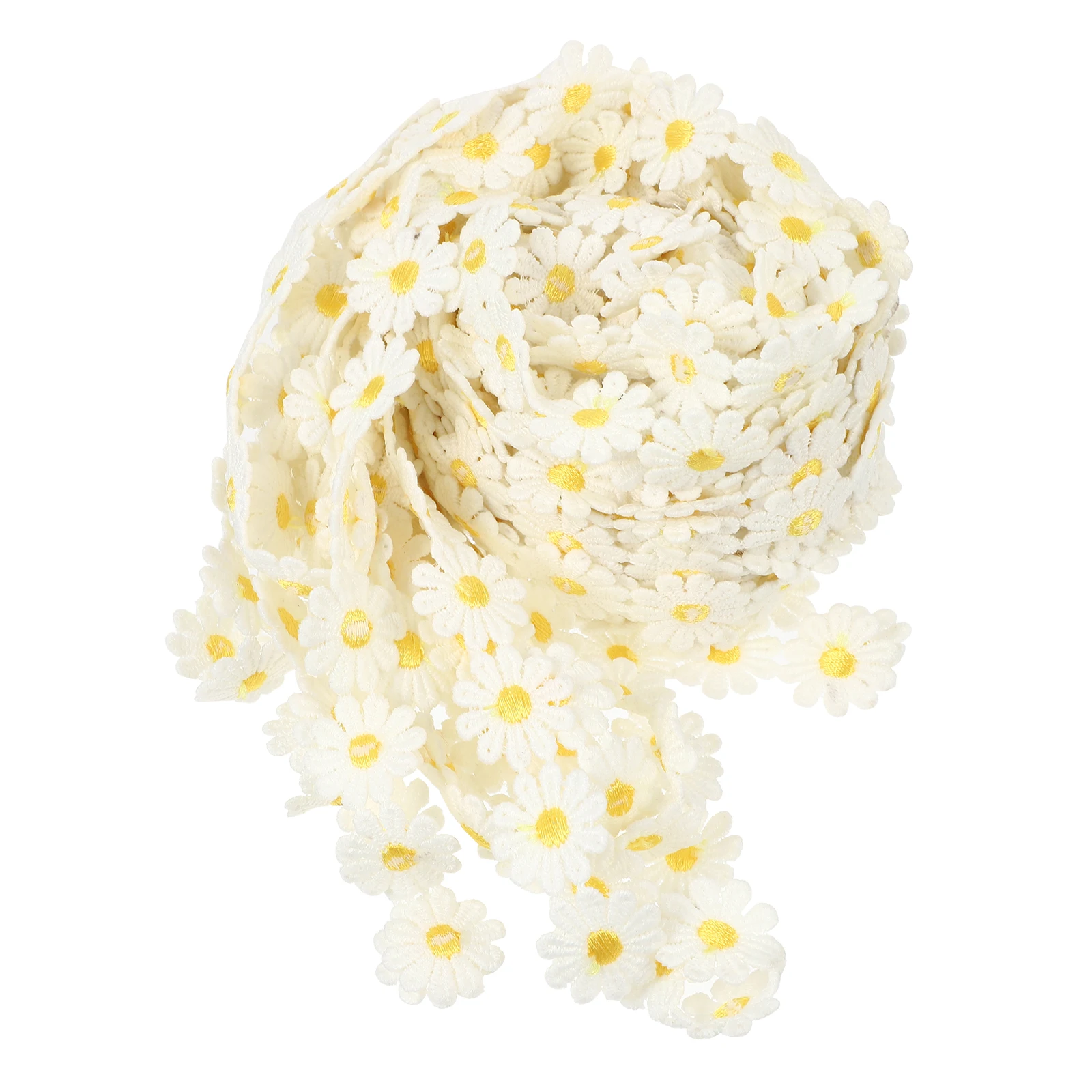 

Embroidery Soluble Lace Trims 15 Yards Daisy Flower DIY Craft Sewing Elastic B Ribbon Making Edging Decorations