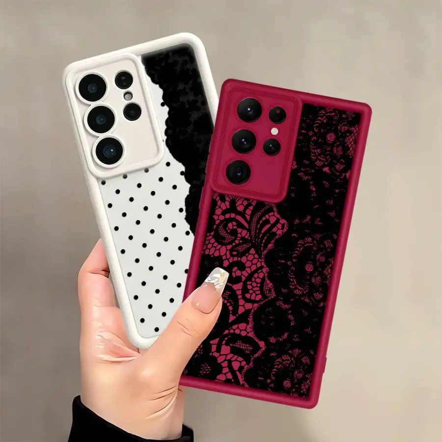 Phone Cover Case for Samsung Galaxy S26 S21 S24 ultra S25 S20 FE S22 Plus Note 20 Ultra S23 Trendy Floral Patterns