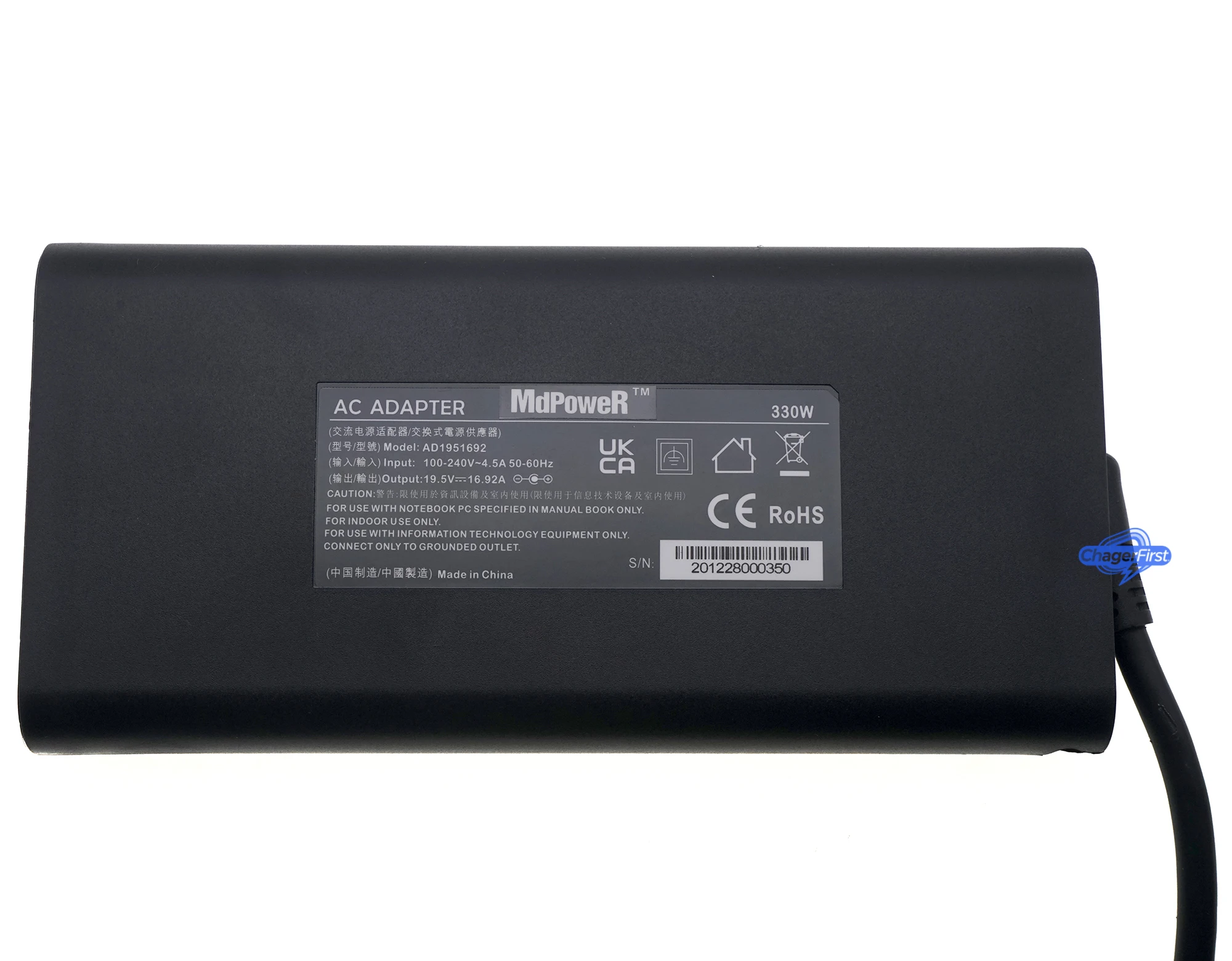 Slim 330W 19.5V 16.92A Charger for DELL Alienware M17 M18X X17 X51 Area-51m G15 G16 5530 7630 7620 DA330PM190 LA330PM190 DA330PM