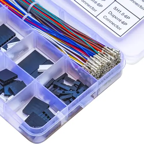 SH1.0 a Dupont2.54 connettore JST Kit connettore Dupont JST-SH 1.0mm e cavo Dupont 2.54mm 1/2/3/4/5/6/7/8/9/10P (SH-to-Dupont)