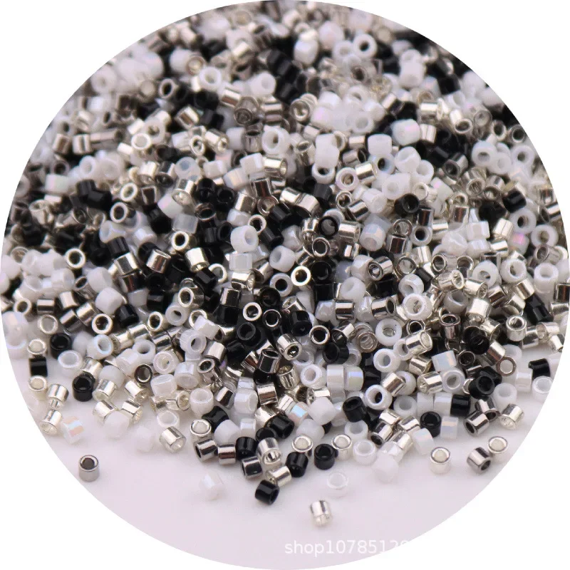 365pcs 2mm Japan Metallic Bronze Color Glass Beads 10/0 Cylindric Loose Spacer Seed Beads for Needlework Jewelry Making Sewing