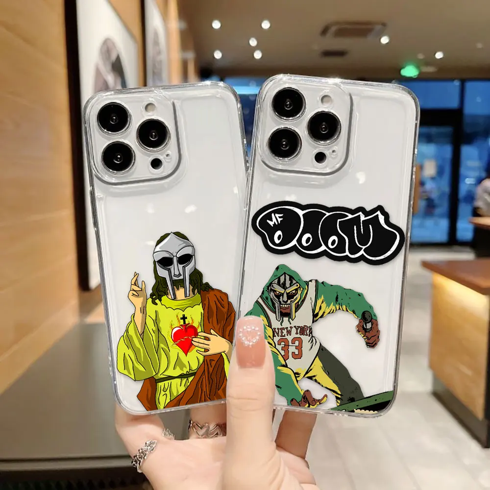 

Hop Rap MF DOOM Custom Photo Clear Phone Case For iPhone Apple 16E 16 15 14 12 13 11 Pro 8 7 SE Plus X XR XS Max TPU Case Shell