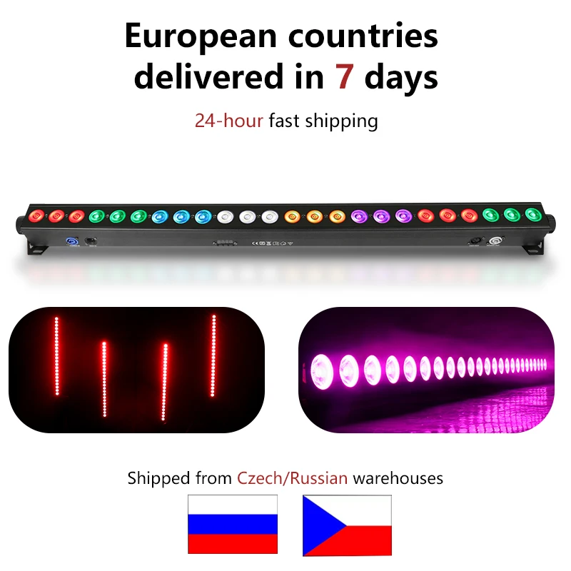 1-10pcs 24x4W LED RGBW 4IN1 Led Wall Wash Light Led Bar DMX Line Bar Wash Stage Light Party Wedding Events Lighting