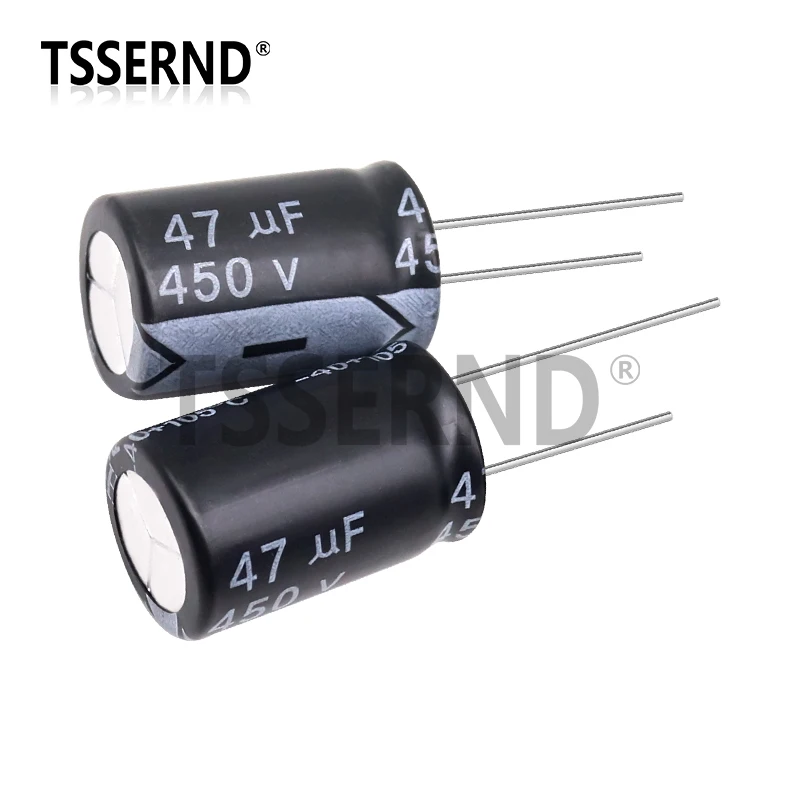 5pcs 450V Aluminum Electrolytic Capacitor 1UF 2.2UF 3.3UF 4.7UF 10UF 22UF 33UF 47UF 68UF 82UF 100UF 150UF 180UF 220UF