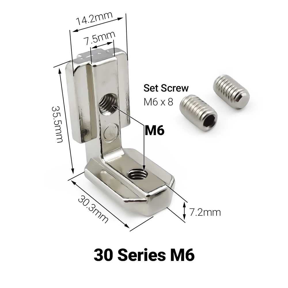 10 Stuks Binnen Verborgen Hoekbeugel L-Type Interne Connectoren Met Schroeven Voor 2020 3030 4040 Serie Aluminium profiel Accessoires