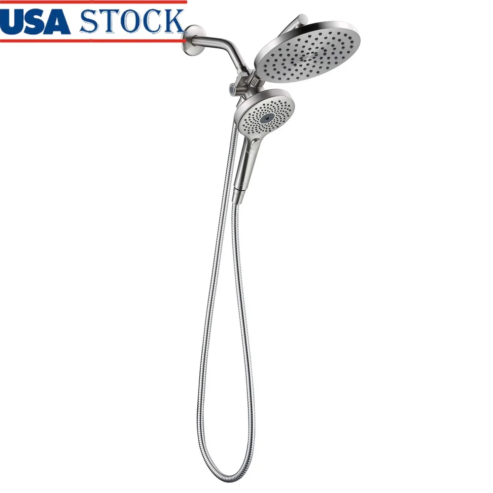 

Комбинированный душ высокого давления с магнитной док-станцией, ручная насадка для душа и многофункциональный распылитель, монтажный кронштейн для шланга 60 дюймов в комплекте