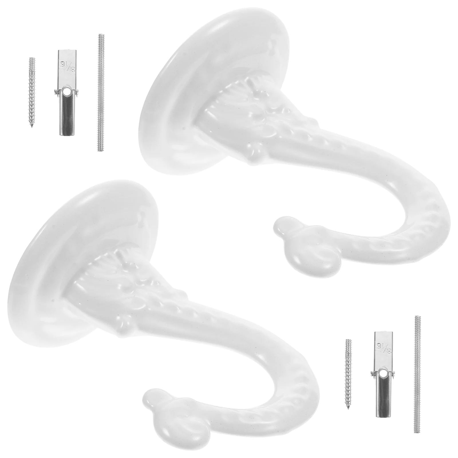 

2 Sets of Ceiling Hooks Wardrobe Coat Towel Hat Hook Hooks Metal Foldable Ceiling Hooks Fashion Hooks