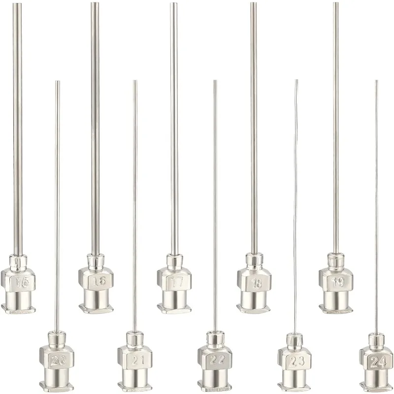 

20Pcs Stainless Steel Dispensing Needle Tip Blunt Needle with Luer Lock for Refilling Glue