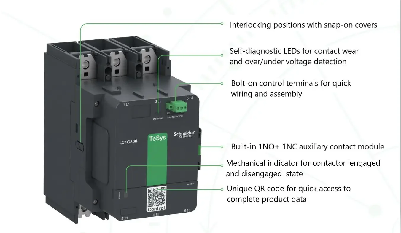 LC1G245KUEC Original TeSys Giga ,3P 245A, ,100-250V AC/DC Coil,teco ac magnetic Contactor