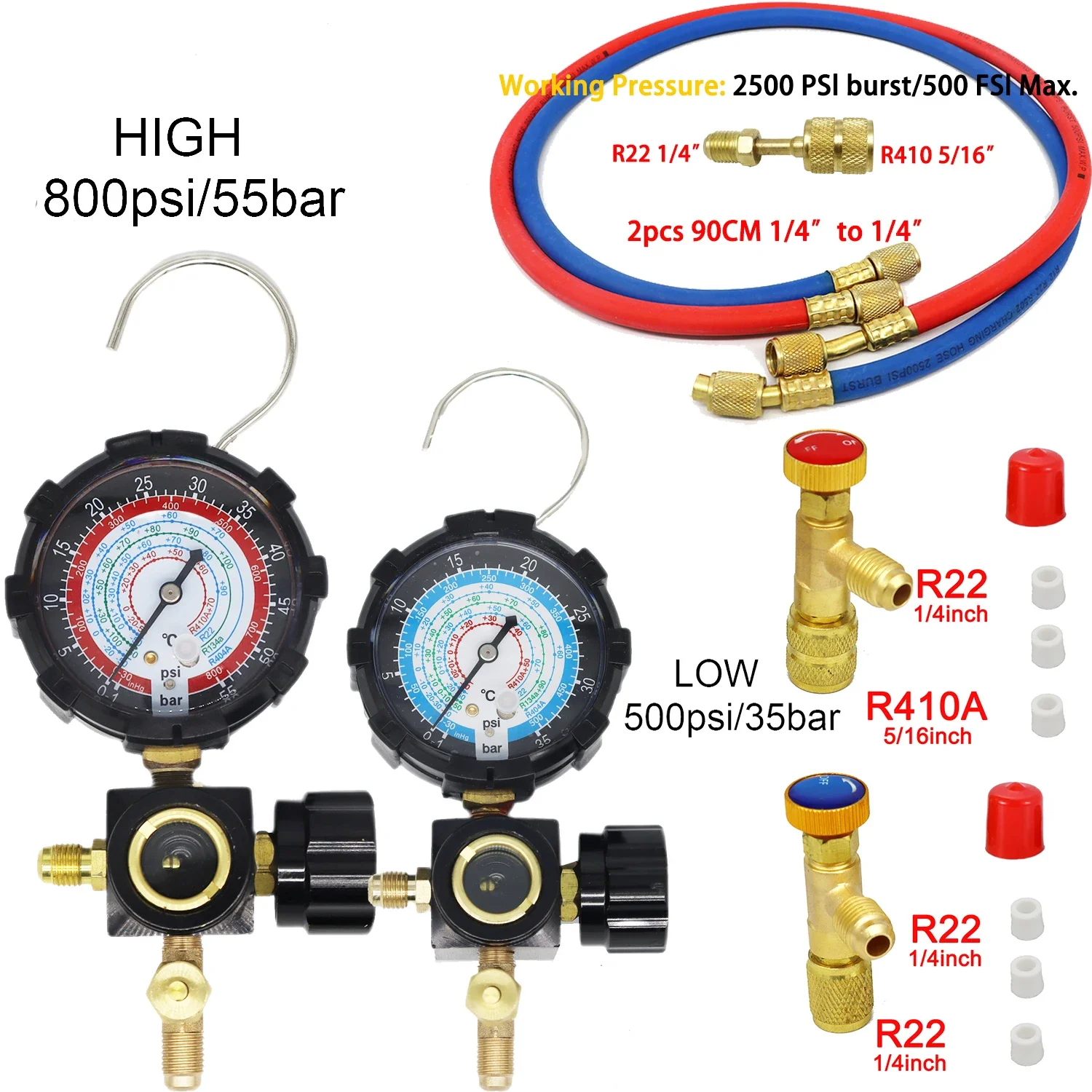 R22/R410a134 air conditioner refrigerant meter household refrigerant pressure gauge refrigerant automobile single meter tool