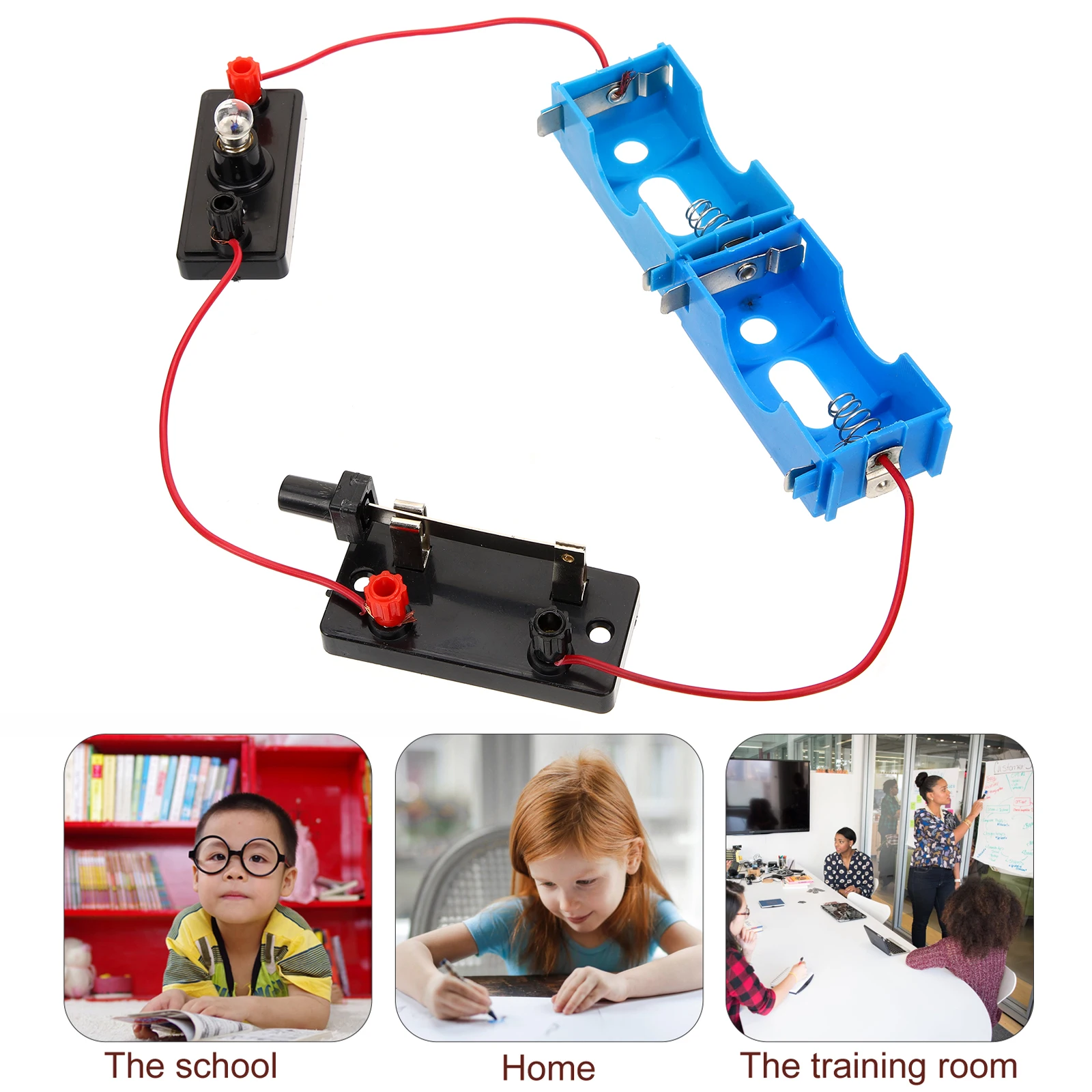 

1 Set Diy Electric Circuit Experiment Kit Kids Science Educational To Light Bulbs, Develop Observation Hands-On