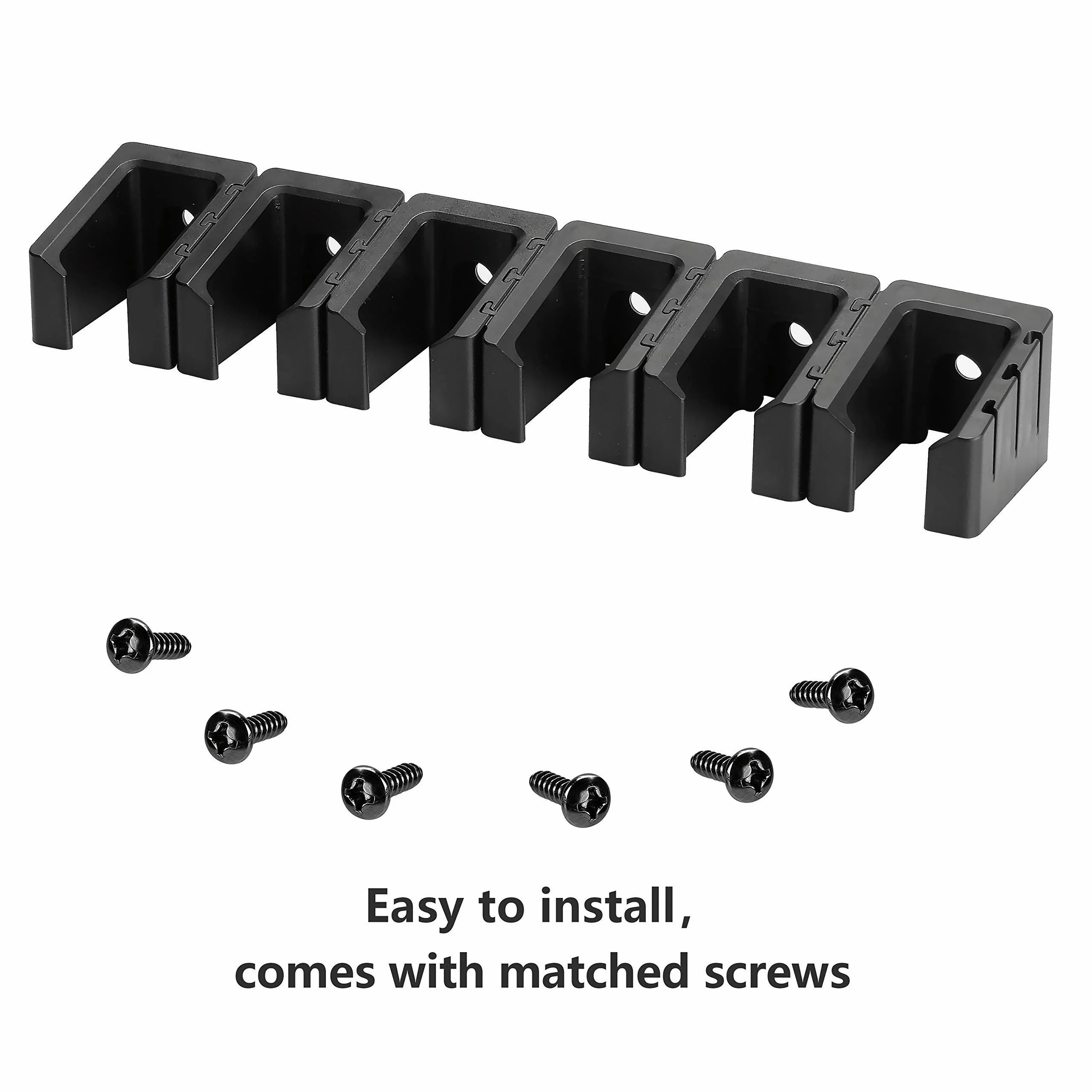 ABS 6 Standard Double Stack Mag Rack Wall Mount Magazine Display Detachable Fit Glock 17, 19, 26, 31, 32, 33, 34 Mags Storage