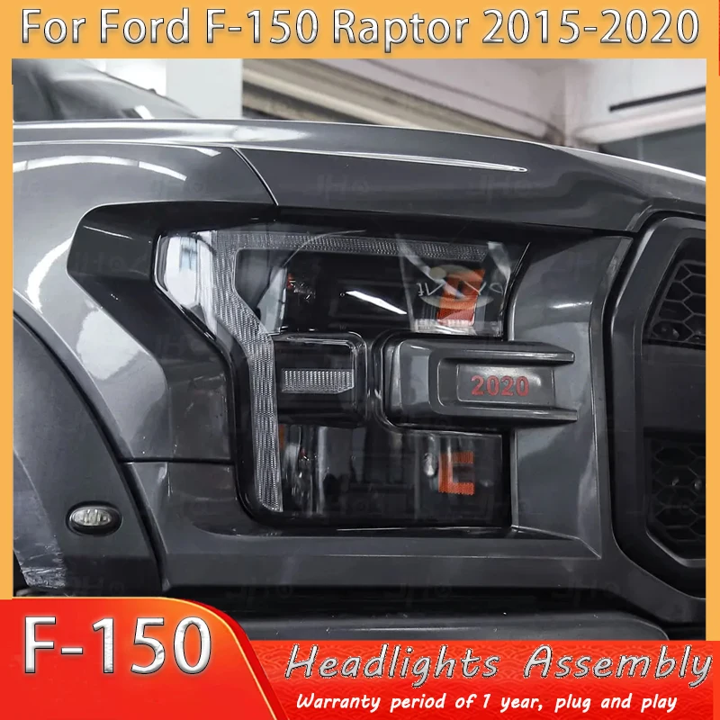 

LED Head Light Parts For Ford Raptor F150 F-150 2015-2020 Front Headlights Replacement DRL Daytime light Projector