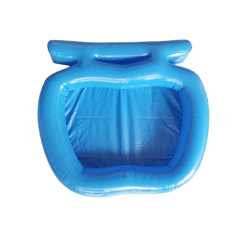 Blue Inflatable Foot Wash Basin PVC Portable Cleaning Tray For Pool Entry Sand Dirt Removal Outdoor Garden Spa Accessory 58cm