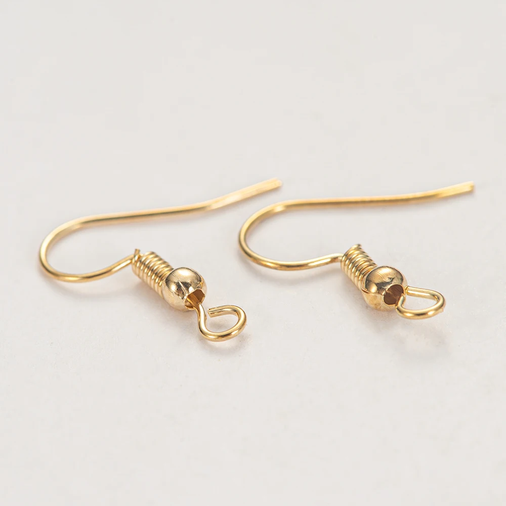 50 Stück/Set DIY Ohrringhaken Metall-Ohrhaken mit Feder Schmuckzubehör für handgemachte Ohrringe Hypoallergen – Detail 10