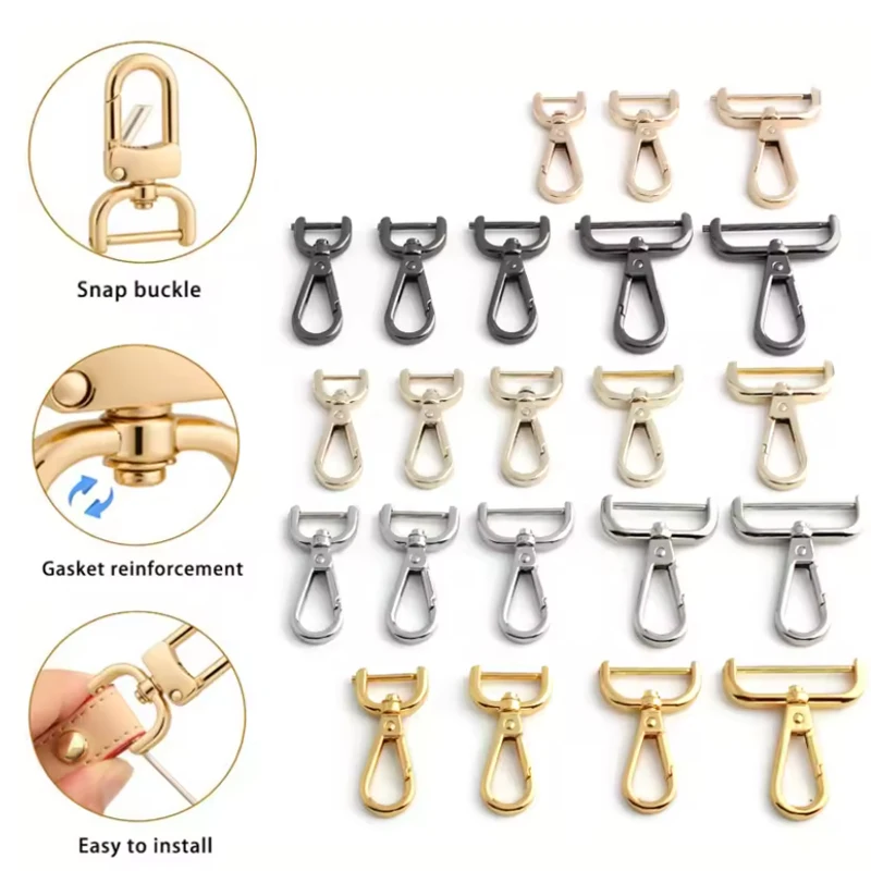 Metal Detachable Removable Swivel Leather Bag Handbag Shoulder Strap Belt Clasp Clip Buckle Dog Chain Collar Snap Trigger