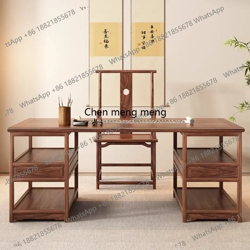 Q181 Solid Wood Calligraphy and Painting Calligraphy Desk Office Writing Desk Zen Study Room Household Painting Case Sinology De