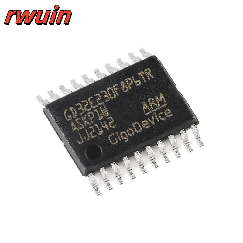 5Pcs/1pc GD32E230F8P6TR GD32E230 GD32 GD32E 32E230F8P6TR TSSOP-20 ARM Cortex-M23 32-bit Microcontroller MCU IC Controller Chip