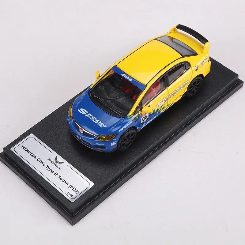 SHADOW 1/64 Honda Civic Type R FD2 Spoon Metalowy Model Auta Zabawka Odlewany Ciśnieniowo Prezent