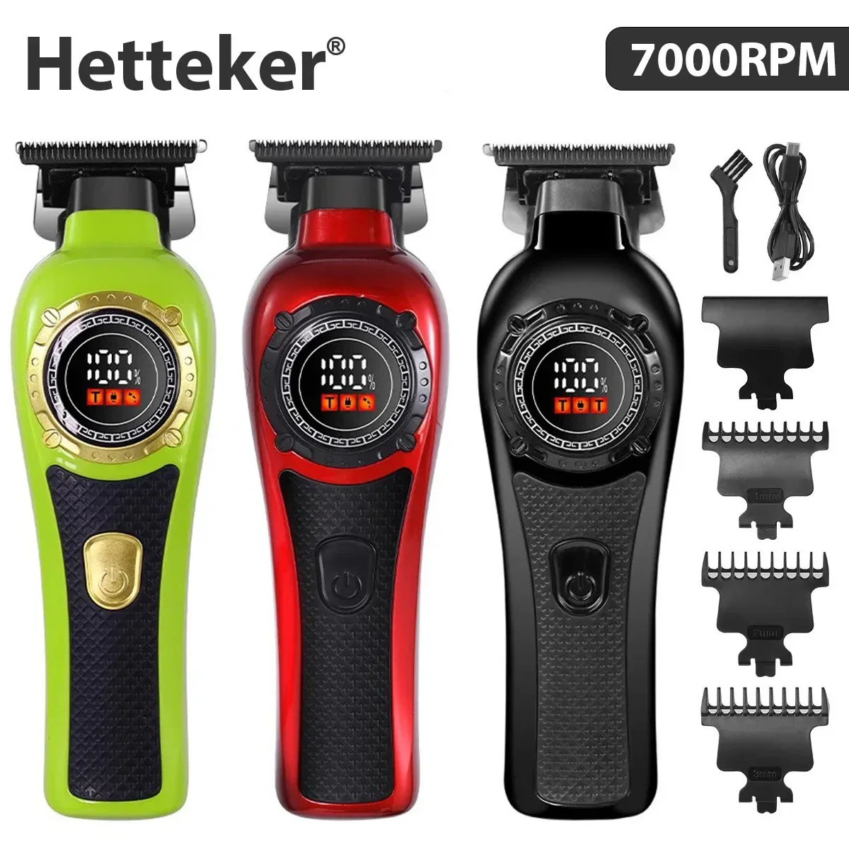 

BRDCLIP профессиональный триммер для волос HT-6105 мужская электрическая машинка для стрижки волос парикмахерская машина для резьбы DLC лезвие 7000 об/мин вращающийся двигатель