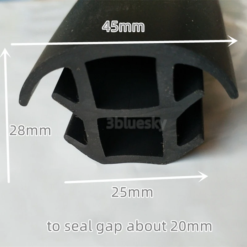 

Gap Cover Rubber T Strip for Solar Photovoltaic Metal Cable Trench Cover Monocrystalline Solar Panel Seals 45x28mm Black