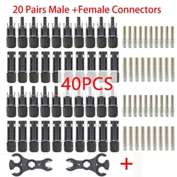 20/40/100 Pcs/Lot Male and Female PV Connectors Solar Connector 30A 1500V dc IP68 for Solar Cable 2.5mm2 4mm2 6mm2 Connect