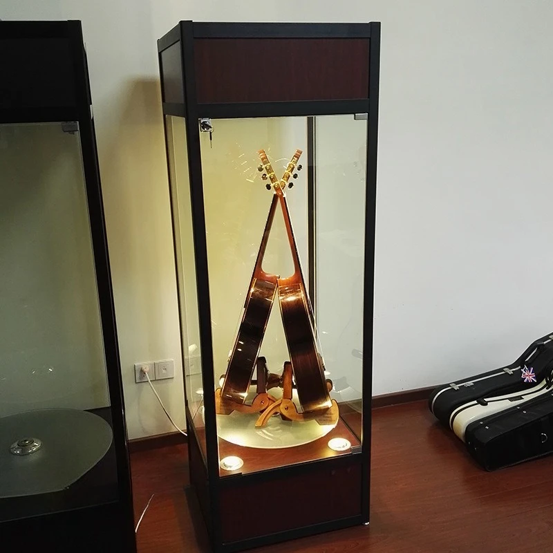 Guitar glass display cabinet piano store guzheng display cabinet Musical instrument display cabinet