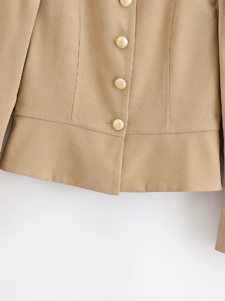 Style européen et américain 2025 automne nouveautés vêtements pour femmes polyvalent faux daim effet veste de costume à simple boutonnage