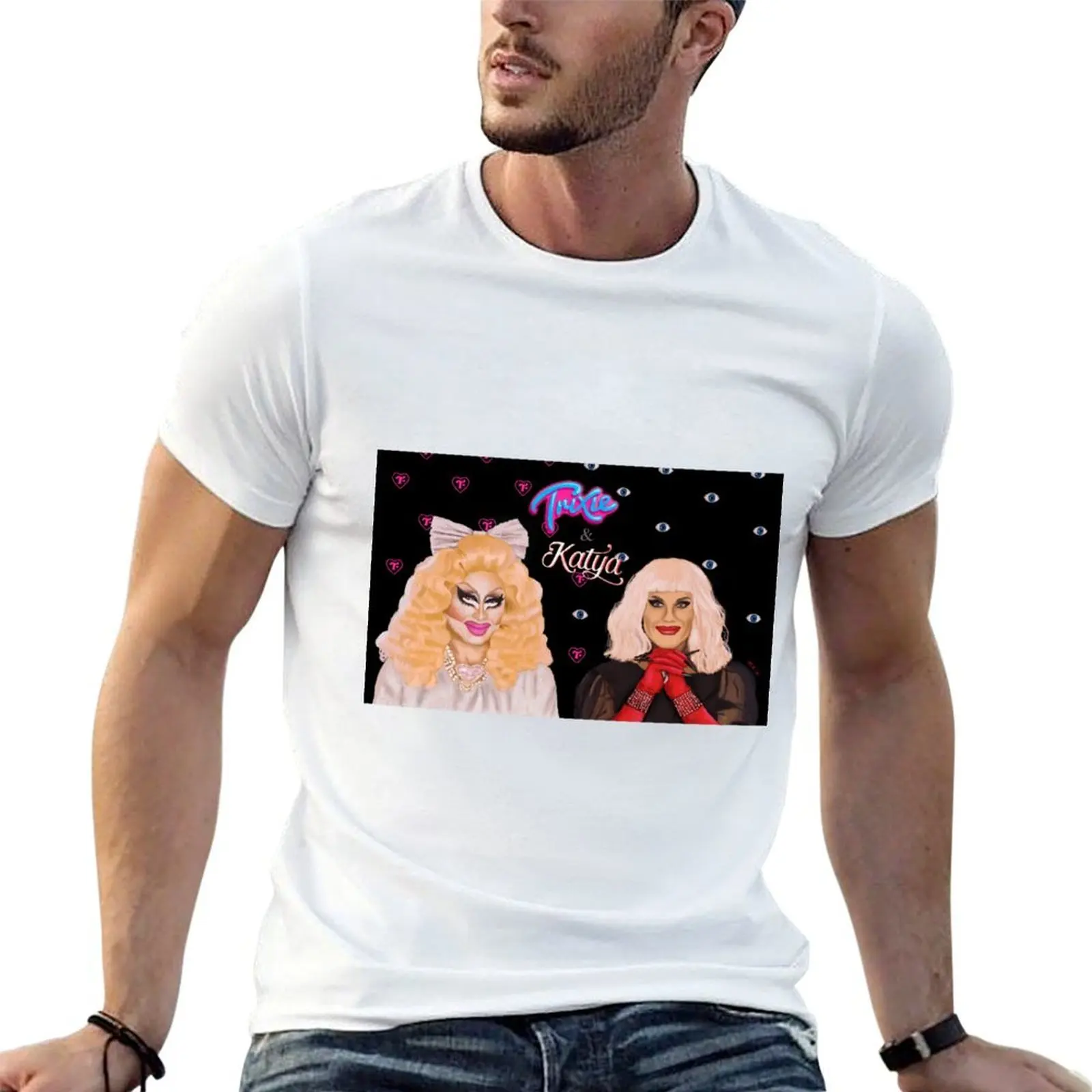 

Trixie and Katya Digital Painting T-Shirt t shirts with prints t shirts for man pack white T-Shirt
