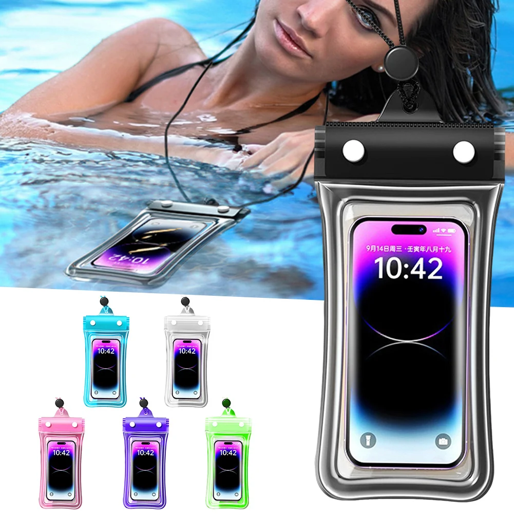 Schwimmender wasserdichtes Telefonbeutel Universalwasserfestes Telefonhülle PX8 Mobiltelefon Trockenbeutel für den Außenwassersport Essentiell