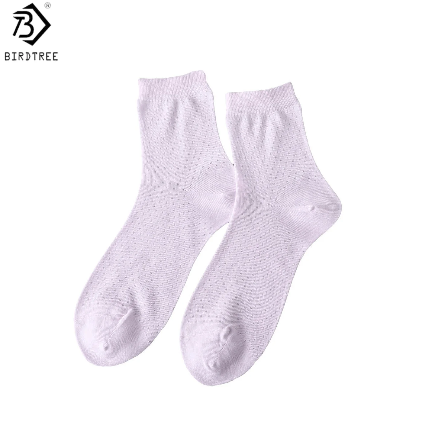 

Birdtree, 5 пар носков из 80% шелка и 20% нейлона, женские дышащие носки для сна, эластичные носки для дома, весна-лето-осень A62413JF